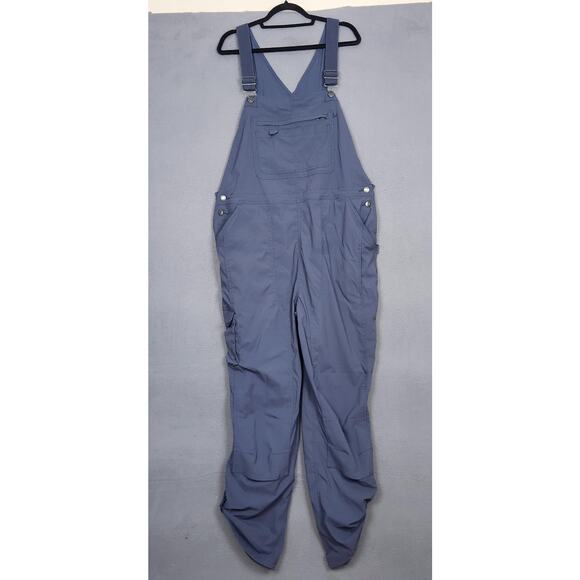 Duluth Trading Co Bib Overalls Mens 2XL x 33 Gray Ripstop Nylon Cargo Pockets - Picture 1 of 10